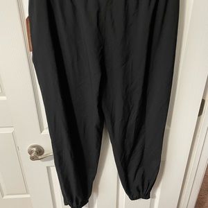 Black lightweight dress joggers